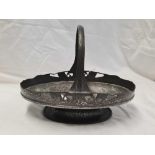 PEWTER LIBERTY STYLE ART NOUVEAU CAKE / FRUIT BASKET, POSSIBLY BY ARCHIBALD KNOX