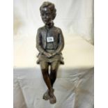 LIMITED EDITION (11 - 500) CAST SCULPTURE 'LORA IN CARDIGAN'