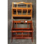 2 WOODEN MAGAZINE RACKS