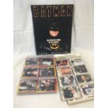 A BATMAN BOOK & FULL SETS OF CARDS