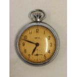 A SMITH CHROME POCKET WATCH