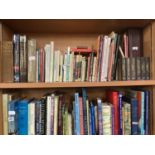 2 SHELVES OF MAINLY HARDBACK BOOKS, DEVON, FISHING, GARDENING ETC