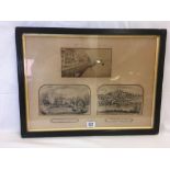 THREE VIEWS OF VICTORIAN BIDEFORD IN ONE FRAME; ONE A VICTORIAN PHOTOGRAPH OF THE HARBOUR,