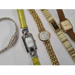 A LADIES SEIKO WRIST WATCH & 4 OTHERS