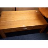 RECTANGULAR PINE COFFEE TABLE WITH DRAWER, 48'' X 26''