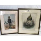 TWO ANTIQUE LITHOGRAPHS OF PORTRAITS OF HIS IMPERIAL MAJESTY WILLIAM 1 KING OF PRUSSIA AND GERMAN