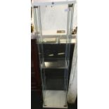 TALL NARROW GLASS SHOP DISPLAY CABINET, 54'' TALL X 17'' WIDE