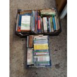 2 CARTONS OF STEAM RAILWAY RELATED BOOKS & DVD'S