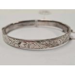 ENGRAVED SILVER BANGLE