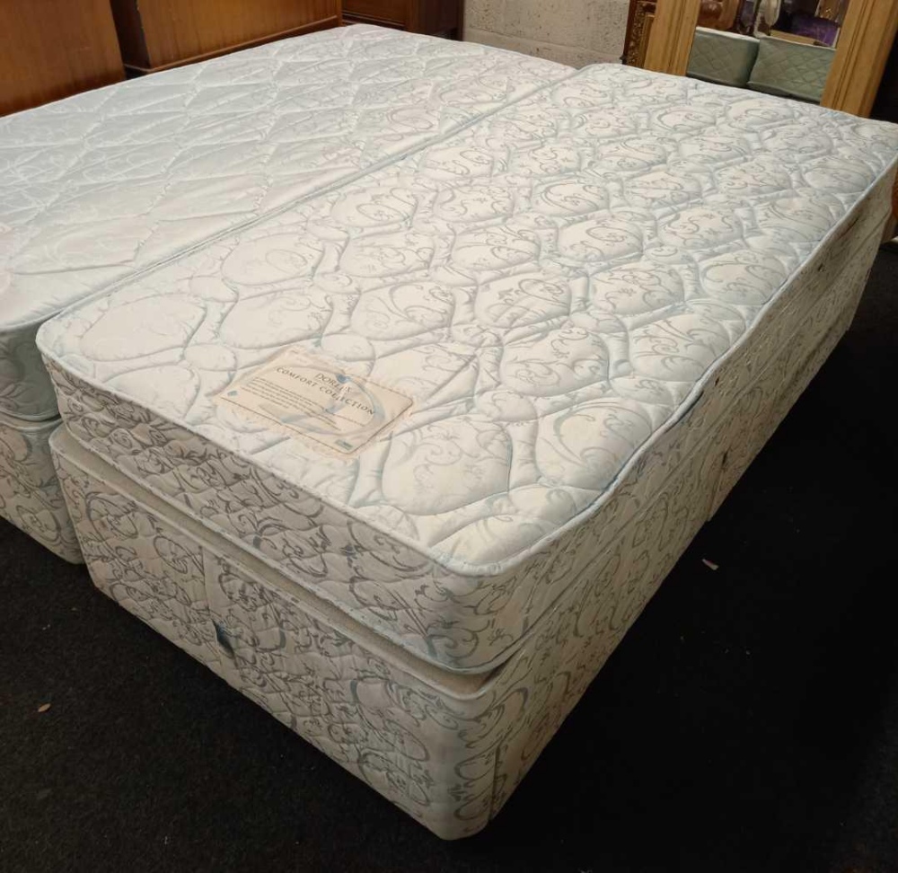 PAIR OF GOOD QUALITY DORLUX 3ft DIVAN BEDS