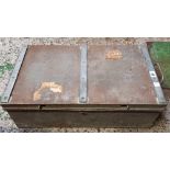 STEEL TOOL TRUNK, 24" LONG, 14" WIDE,