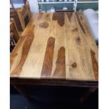 MEXICAN PINE REFECTORY STYLE DINING TABLE WITH 4 MATCHING CHAIRS, 4ft 6'' X 3ft