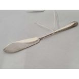 A PLAIN SILVER BUTTER KNIFE, B'HAM