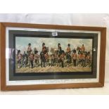 ANTIQUE COLOUR PRINT OF SCOTTISH REGIMENTS OF THE BRITISH ARMY 1895, AFTER SIMKIN. DETAILS TO