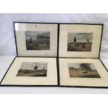 A FULL SET OF COLOURED ENGRAVINGS AFTER HENRY ALKEN, PARTRIDGE SHOOTING, PLATES 1-4, PUBLISHED IN