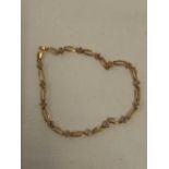 9ct GOLD FINE NECK CHAIN 17.5'' LONG