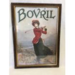 OLD BOVRIL ADVERTISING POSTER FEATURING A LADY GOLFER