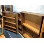 3 VARIOUS BOOKCASES WITH ADJUSTABLE SHELVING - ALL 38'' WIDE