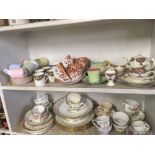 QTY OF EARLY 20TH CENTURY TEA CUPS & SAUCER & COFFEE CUPS & SAUCERS, PLATES ETC