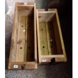 2 WOODEN FLOWER TROUGHS, 1 - 24'' X 10'' X 7'' & 1 - 30'' X 10'' X 7''