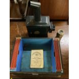 GERMAN VINTAGE STANDARD EP MAGIC LANTERN WITH 12 GLASS SLIDES WITH INSTRUCTIONS IN ORIGINAL BOX