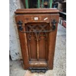 VICTORIAN GOTHIC PEW END WITH UMBRELLA STAND