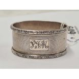 OVAL SILVER NAPKIN RING WITH INITIALS