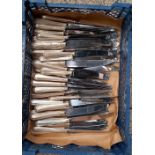 CARTON OF NICKEL & STAINLESS STEEL KNIVES BY ARTHUR PRICE