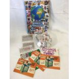 NEW STANLEY GIBBONS TRANS WORLD STAMP ALBUM, BAG OF USED MIXED STAMPS,