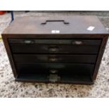 4 DRAWER ENGINEERS CABINET WITH FOLD AWAY LID & CARRY HANDLE