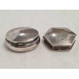 TWO SILVER (925 STANDARD) PILL BOXES