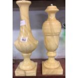 2 ALABASTER TABLE LAMP BASES,