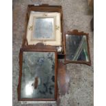CARTON WITH 2 VINTAGE MIRRORS IN NEED OF REPAIR