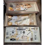 3 HELICOPTER MODEL BOXES,