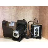 ADOX SPORT FOLDING CAMERA & A KODAK BROWNIE