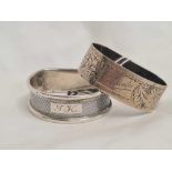 2 X SILVER NAPKIN RINGS