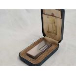A BOXED SILVER PLATED DUNHILL ROLLER GAS CIGARETTE LIGHTER