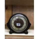 WOOD CASED MANTLE CLOCK