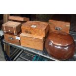 QTY OF WOODEN TRINKET STORAGE BOXES