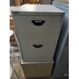 TRIUMPH 2 DRAWER FILING CABINET, A CABINET WITH A DOOR & A DOCUMENT CASE