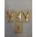 FOUR MORE SILVER LOCKETS / CROSSES