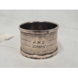 SILVER NAPKIN RING RMS OLYMPIC, SISTER SHIP TO TITANIC & BRITTANIC OF THE WHITE STAR LINE,BIRMINGHAM