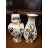 LARGE MASONS GINGER JAR & ANOTHER VASE