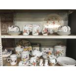 2 SHELVES OF MAINLY ROYAL WORCESTER EVESHAM PATTERN