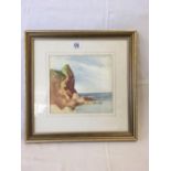 F. CADELL 1925. A VIEW OF WATCOMBE BEACH. WATERCOLOUR. DETAILS TO REVERSE.
