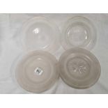 9 X VICTORIAN FROSTED GLASS ICE CREAM DISHES