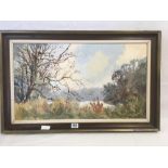 FRAMED OIL ON BOARD 'THE RIVER YEALM' BY CLAUDE KITTO