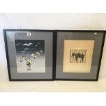 PAIR OF PENCIL SIGNED COLOUR PRINTS, SINGED CHRIS PLOWMAN, DATED '74 & '75