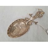 DUTCH SILVER CADDY SPOON, IMPORT MARKED