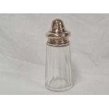 GLASS SILVER TOP SUGAR CASTER